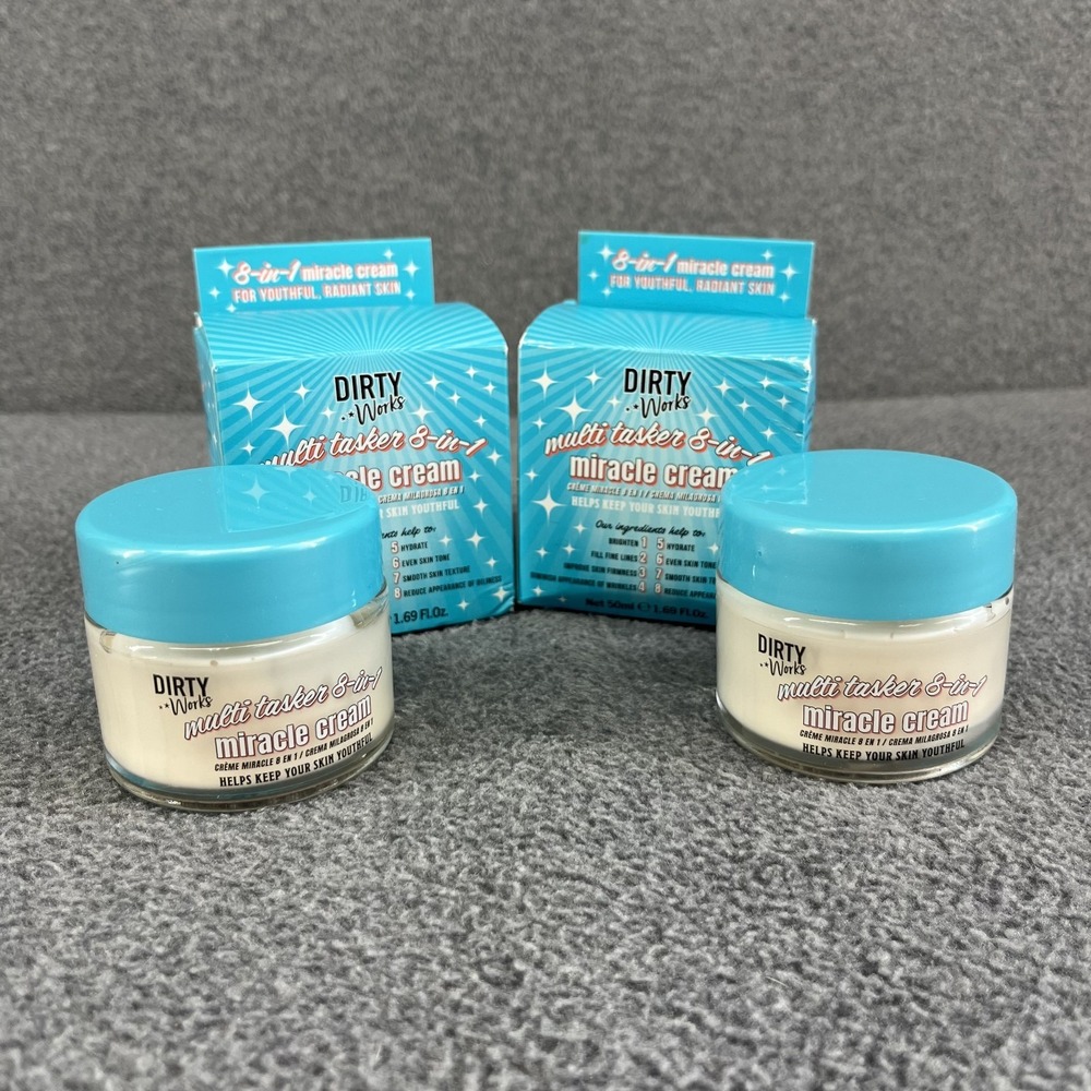 2x Dirty Works‎ Multitasker 8-in-1 Miracle Face Cream 1.69 Fl oz / 50ml